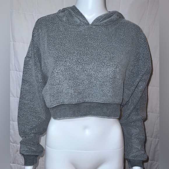 Fashion Nova Active Crop Fleece Hoodie BRAND NEW - Picture 2 of 4